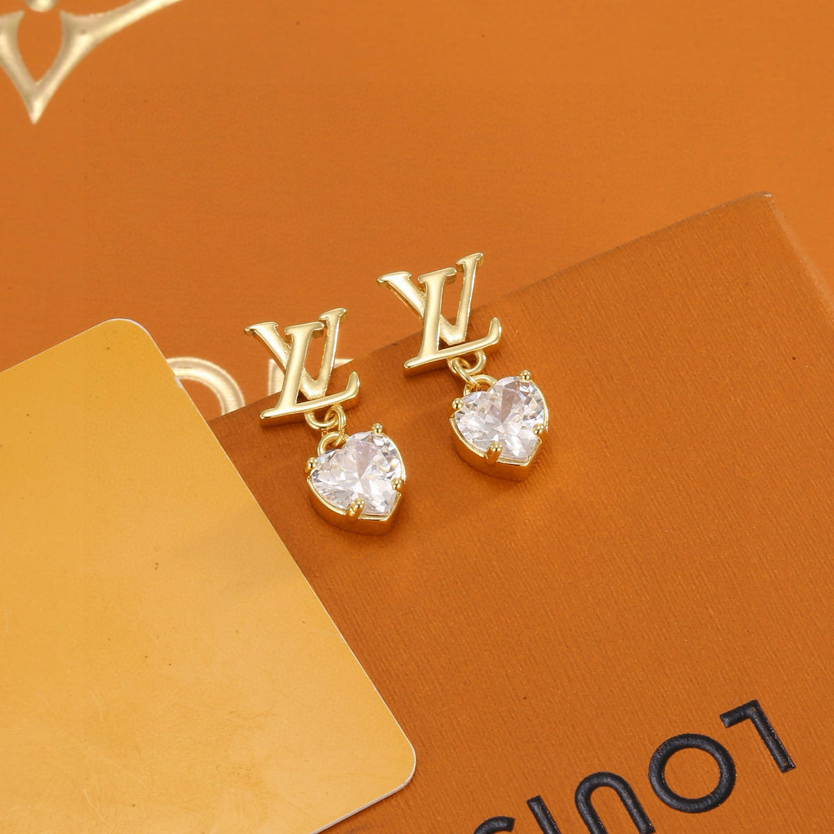 letter Stud Earrings for women - product detail view