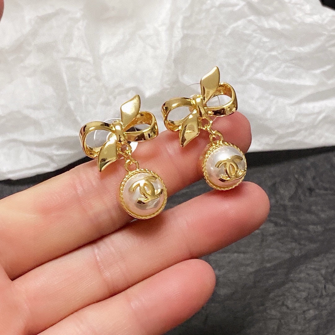 yellow brass butterfly Drop Earrings for women - alternate angle view 8