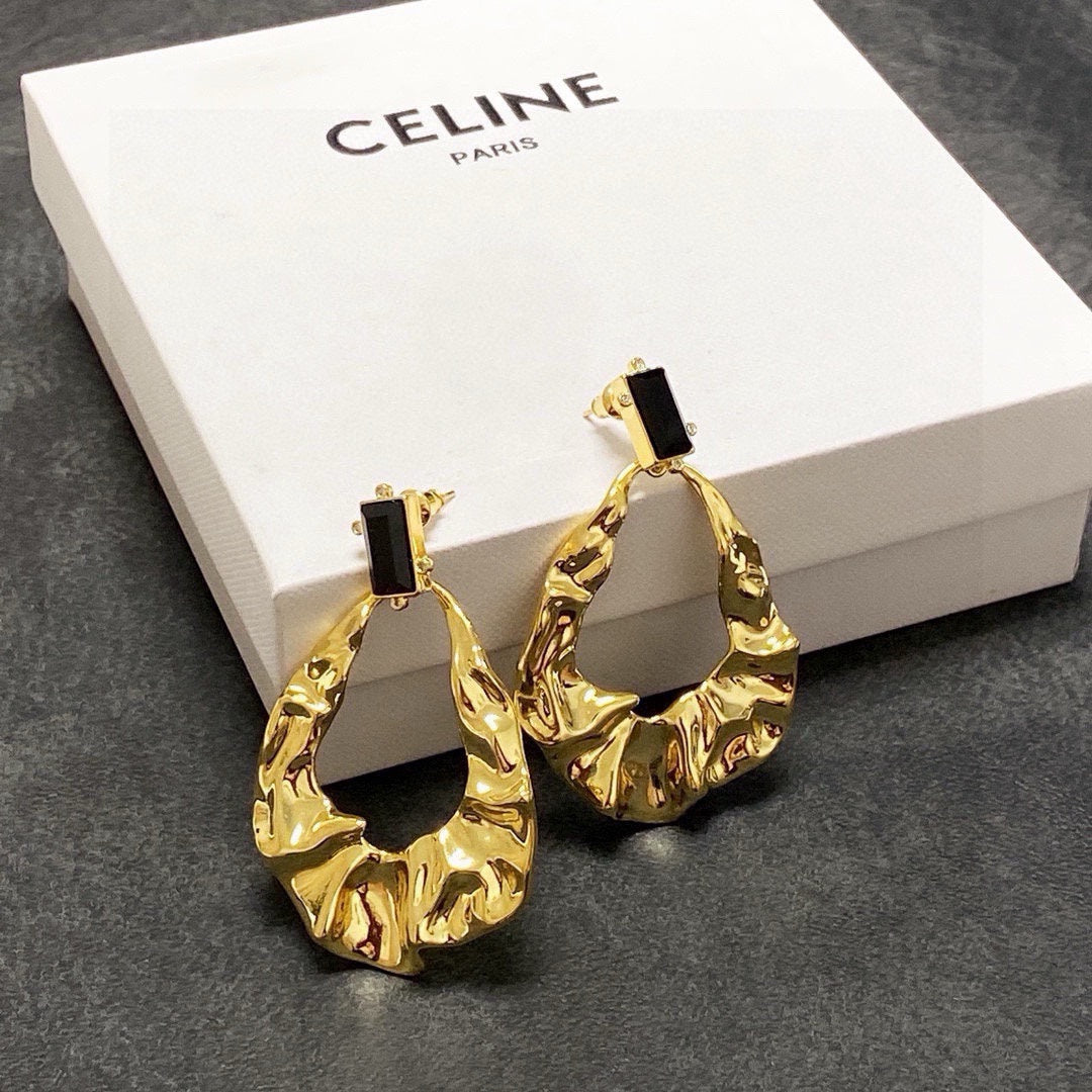 gold elegant Drop Earrings for women - alternate angle view 6