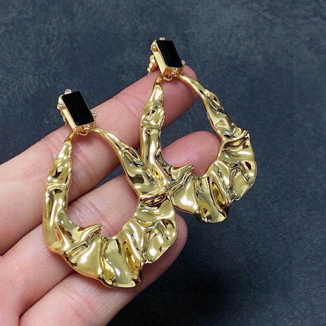 gold elegant Drop Earrings for women - alternate angle view 8