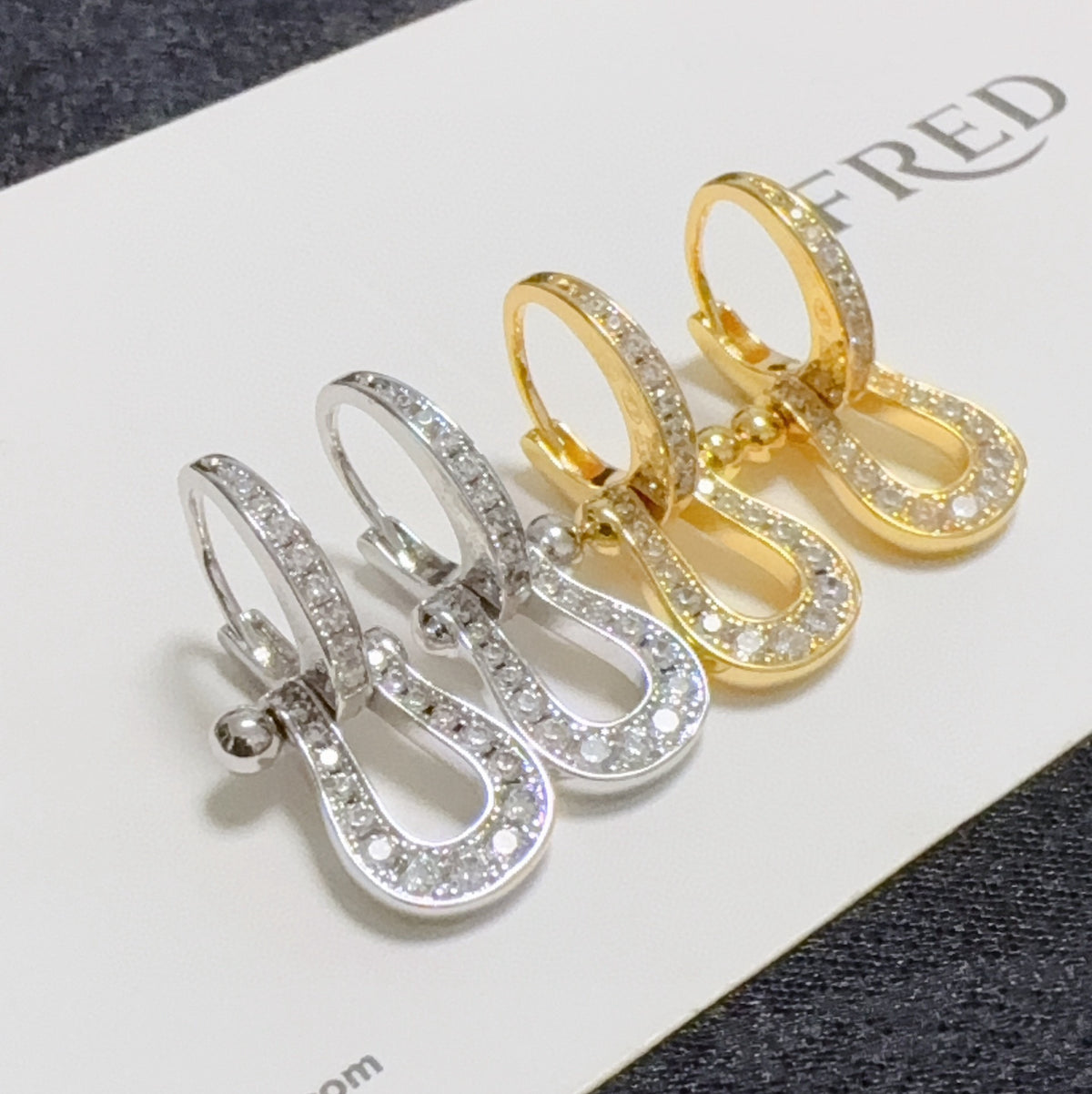 rose gold crystal rose Drop Earrings for men - alternate angle view 6