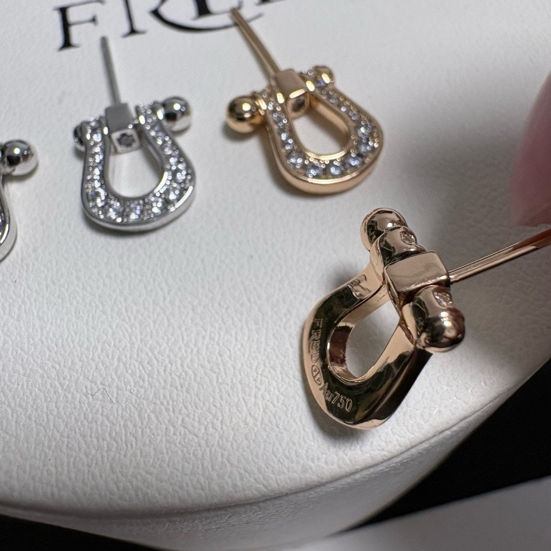rose gold crystal rose Drop Earrings for men - alternate angle view 5