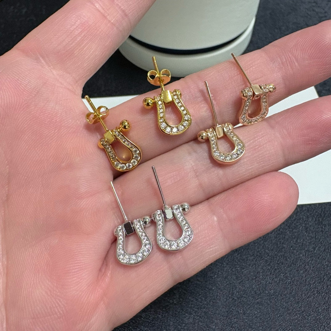 rose gold crystal rose Drop Earrings for men - alternate angle view 6