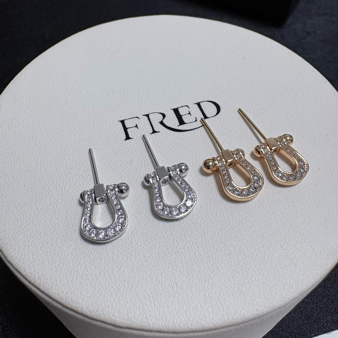 rose gold crystal rose Drop Earrings for men - alternate angle view 4