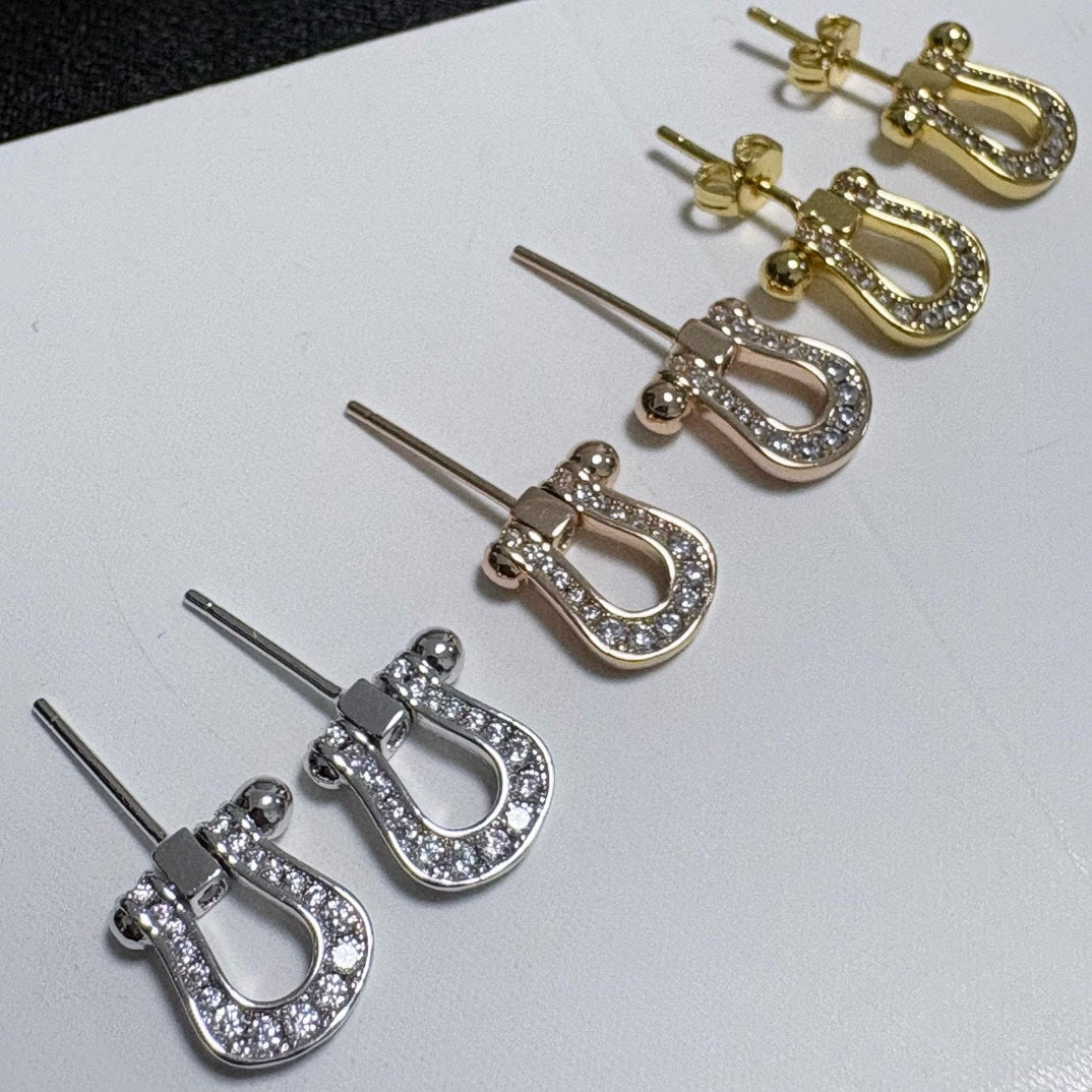rose gold crystal rose Drop Earrings for men - alternate angle view 7