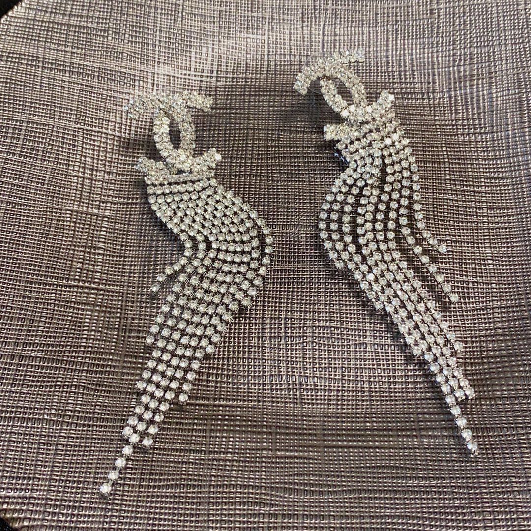 red brass tassel Drop Earrings for women - alternate angle view 6