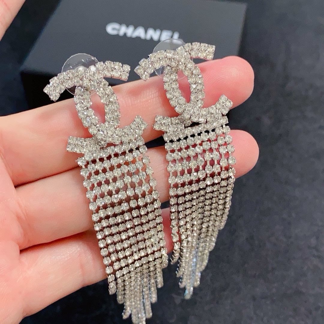 red brass tassel Drop Earrings for women - alternate angle view 8