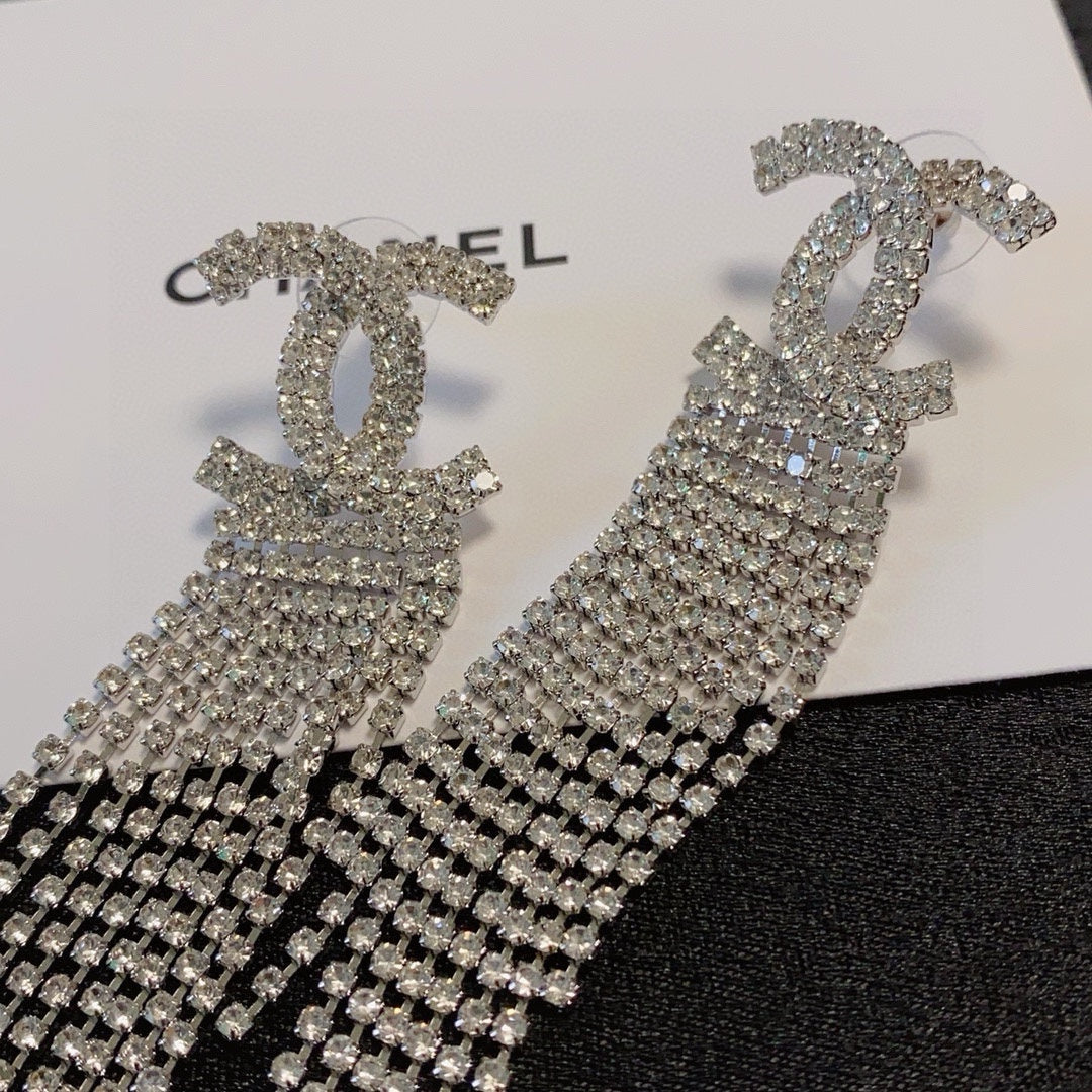 red brass tassel Drop Earrings for women - alternate angle view 5