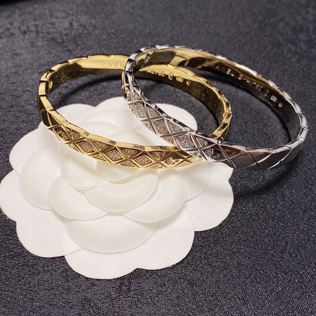 white crystal crystal inlaid Bangle for women - alternate angle view 4