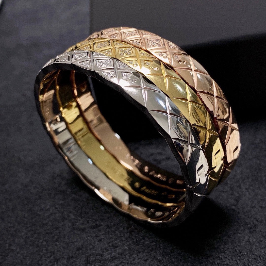 white crystal crystal inlaid Bangle for women - alternate angle view 7