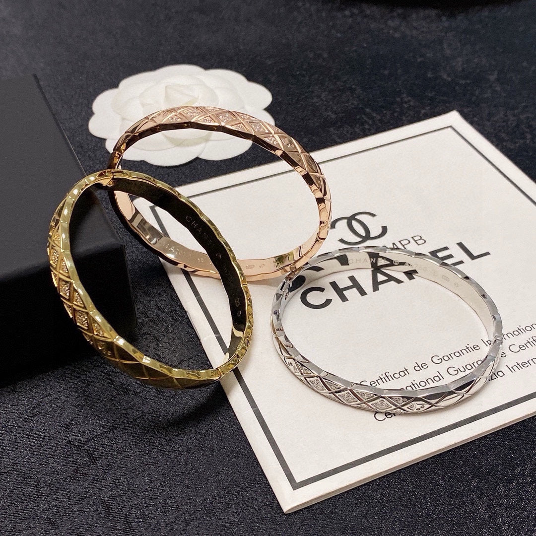 white crystal crystal inlaid Bangle for women - alternate angle view 6