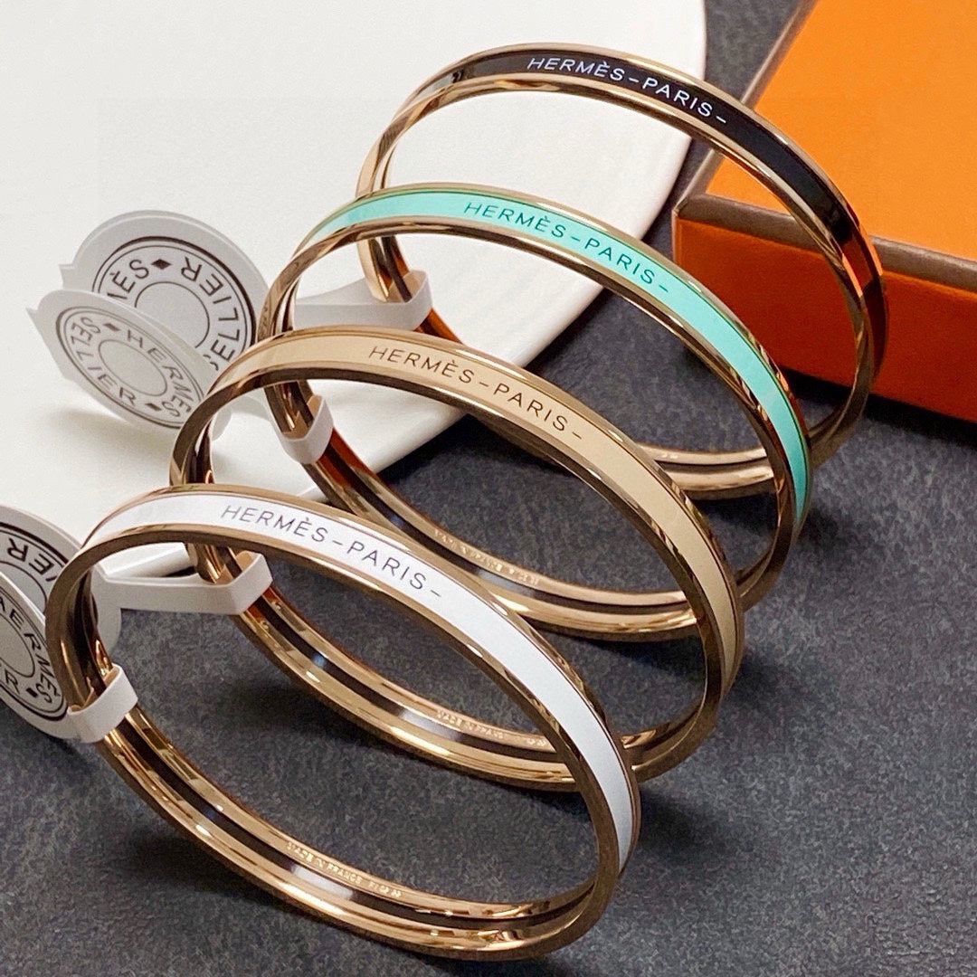 green enamel Bangle for women - product detail view