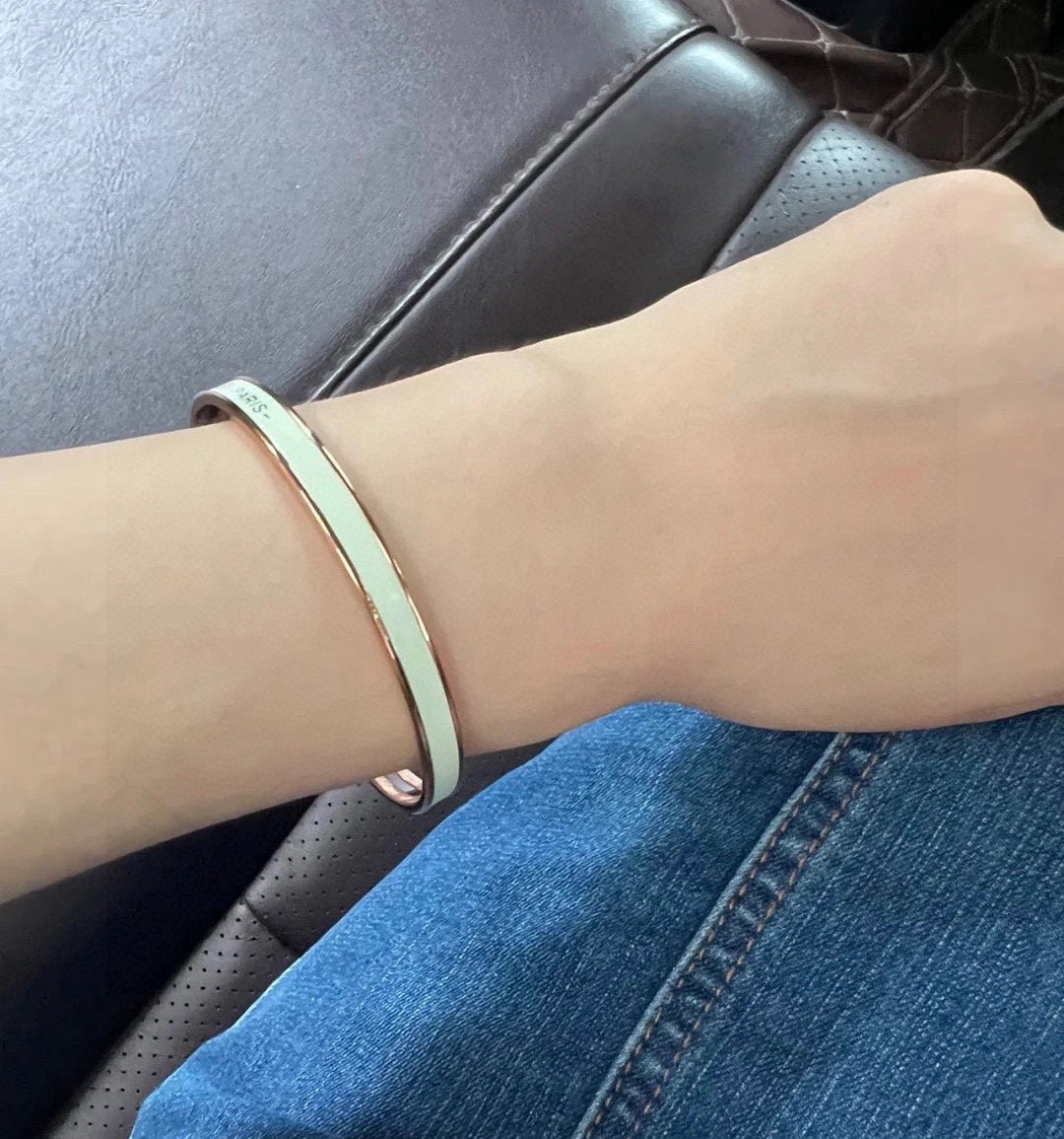 green enamel Bangle for women - alternate angle view 5