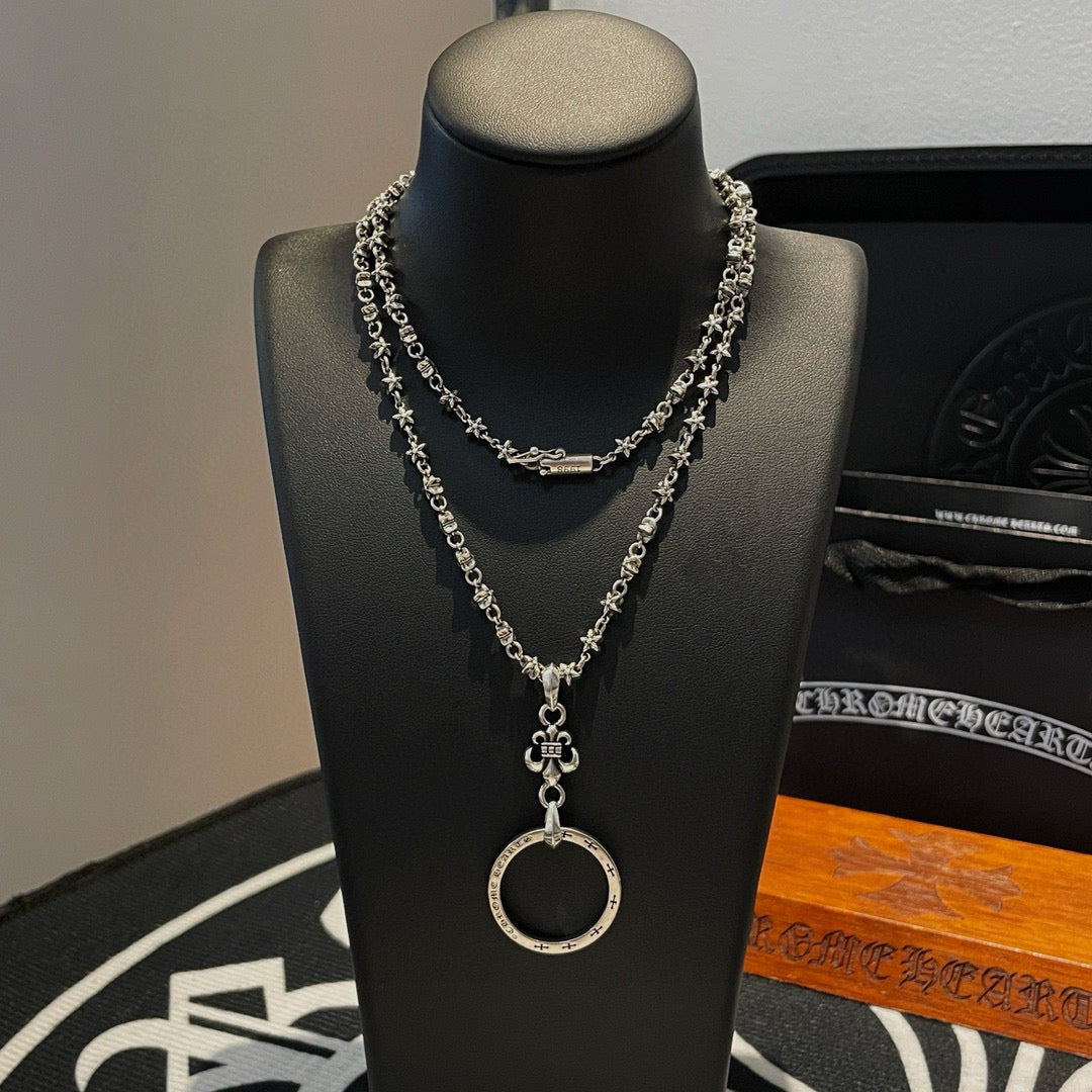 antique cross Pendant for men - alternate angle view 2