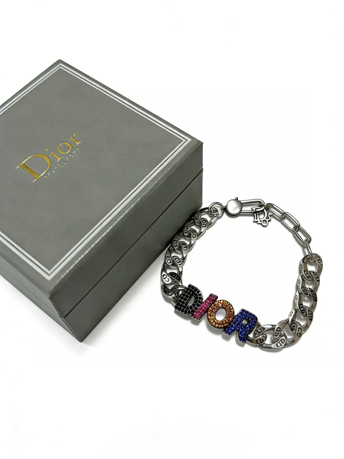 antique chain Bracelet for men - alternate angle view 2