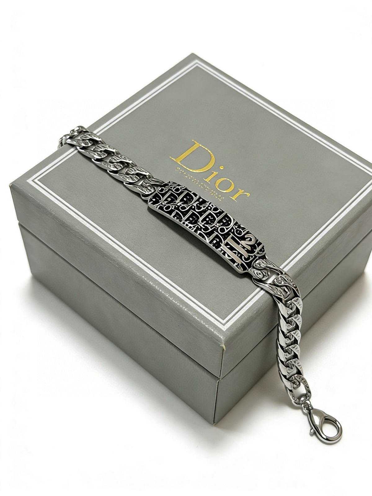 antique chain Bracelet for men - alternate angle view 2