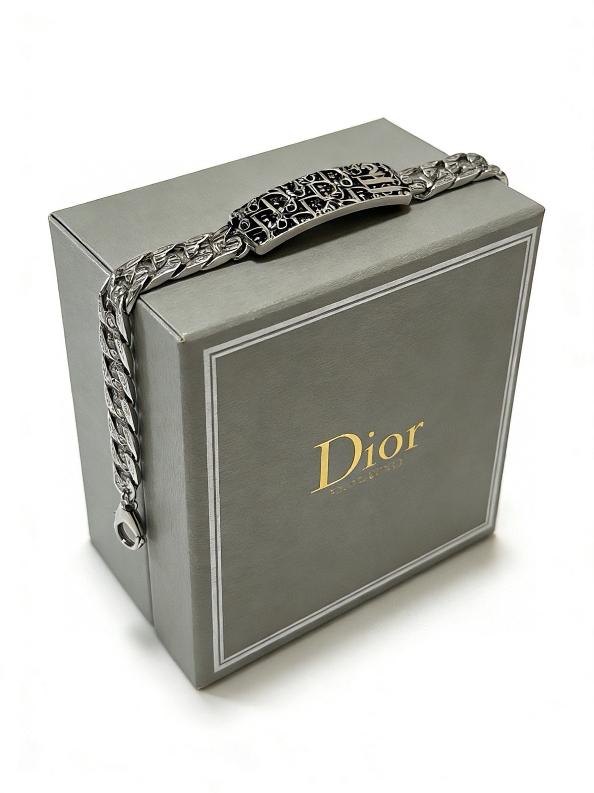 antique chain Bracelet for men - alternate angle view 3