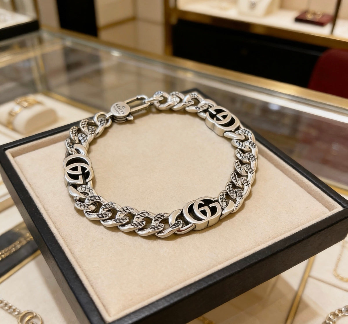 beige delicate Bracelet for men - alternate angle view 2