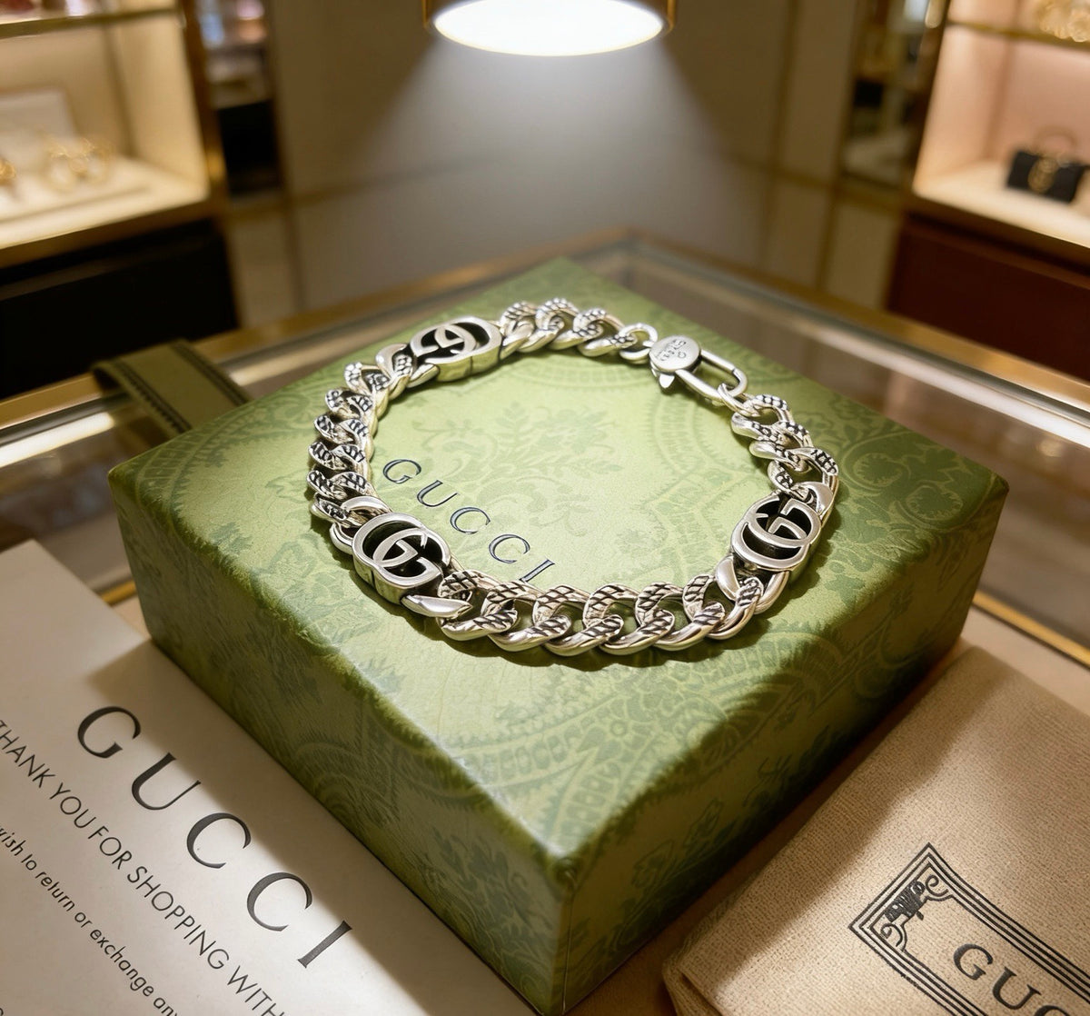 beige delicate Bracelet for men - alternate angle view 5