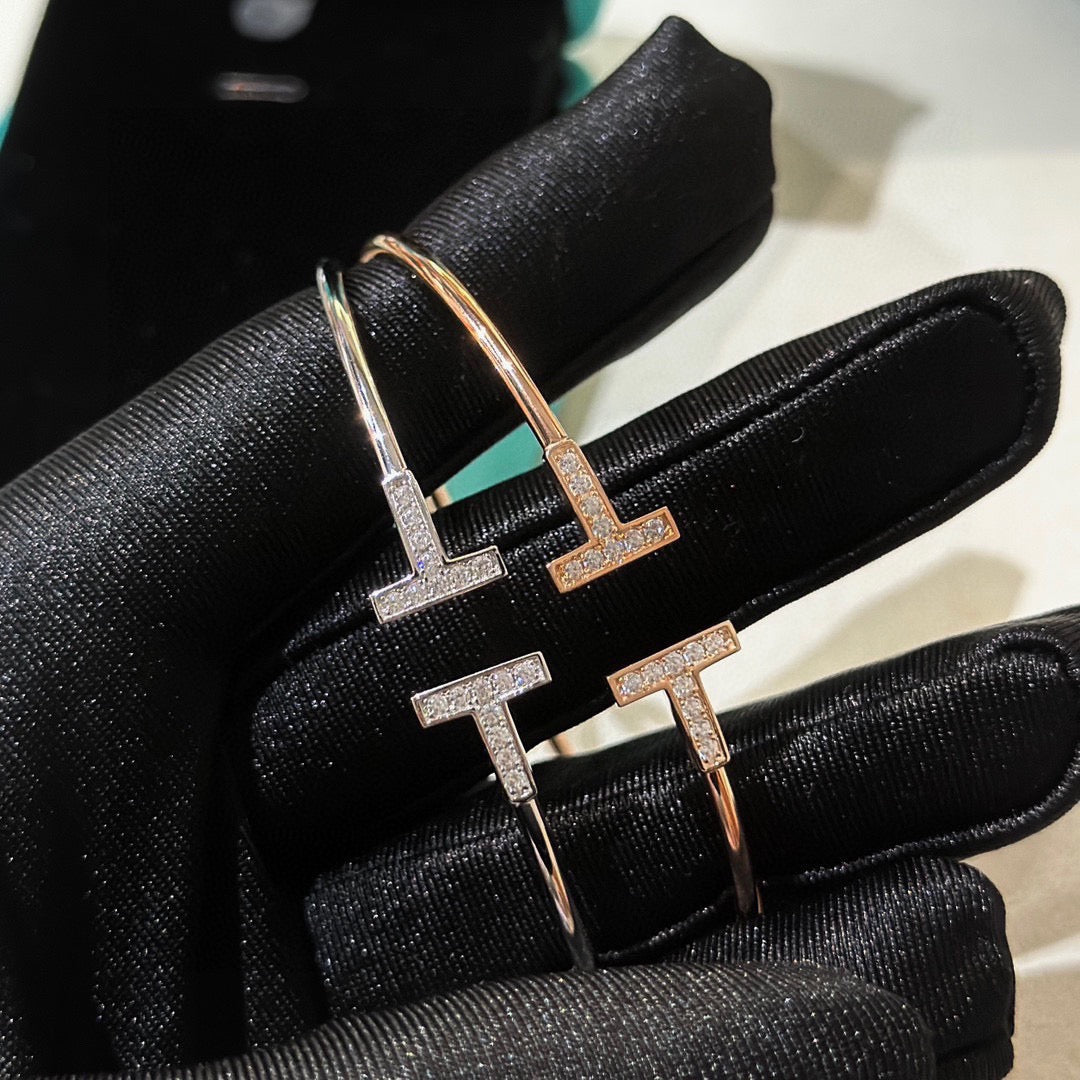 rose gold crystal rose Bangle for women - alternate angle view 9