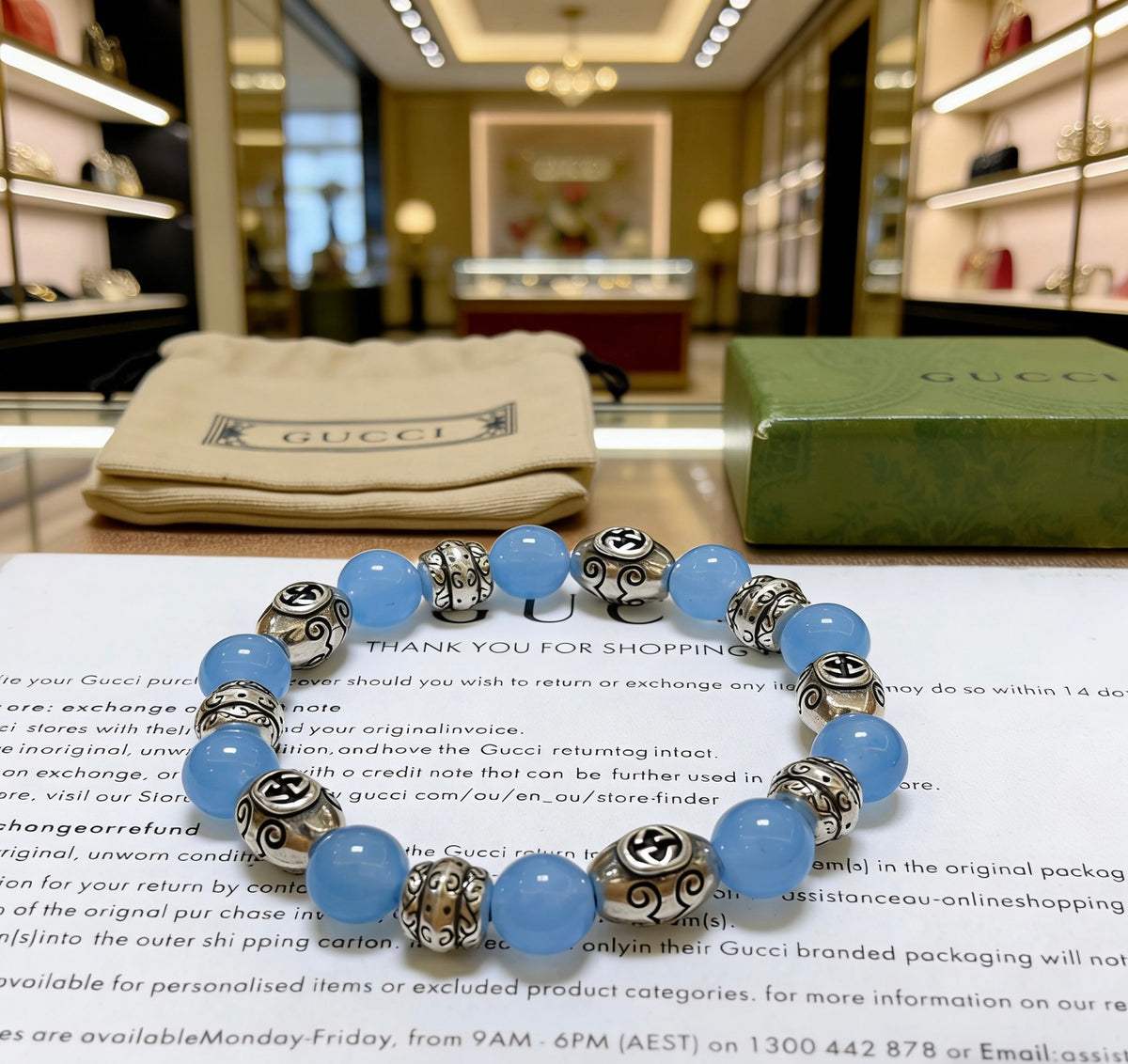 antique jade vintage Bracelet for men - alternate angle view 2