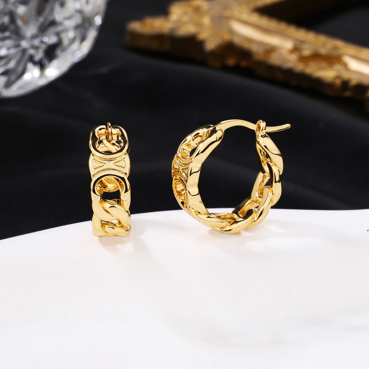 yellow brass versatile fashion accessory for women - alternate angle view 6
