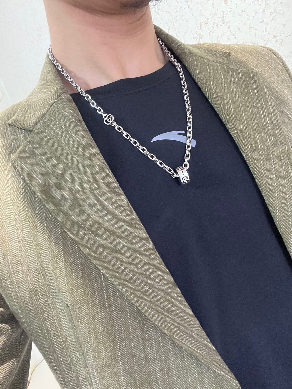 antique double g Necklace for women - alternate angle view 8