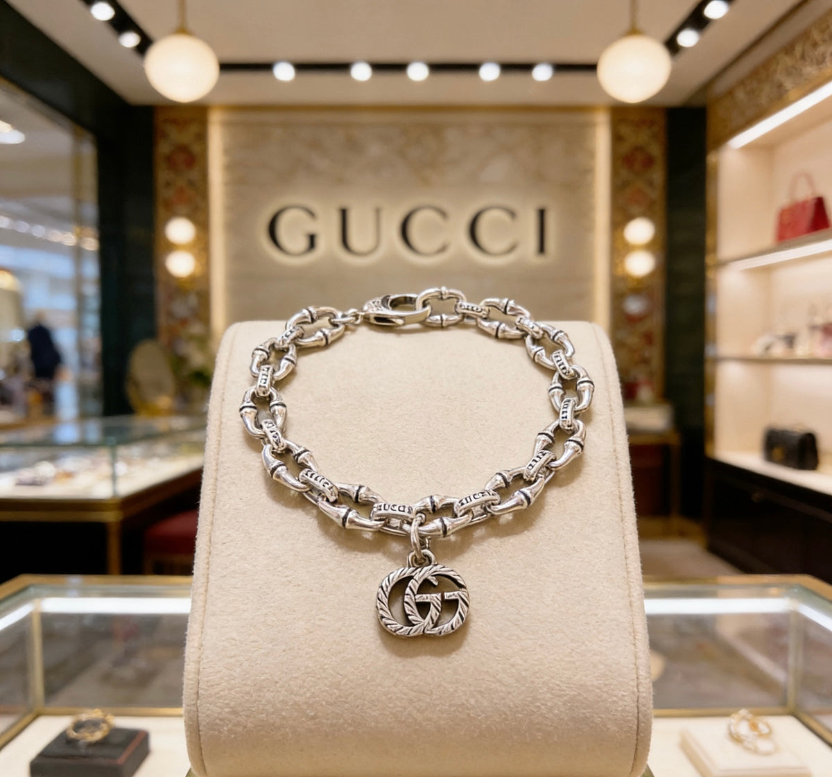 beige luxury Bracelet for men - alternate angle view 2