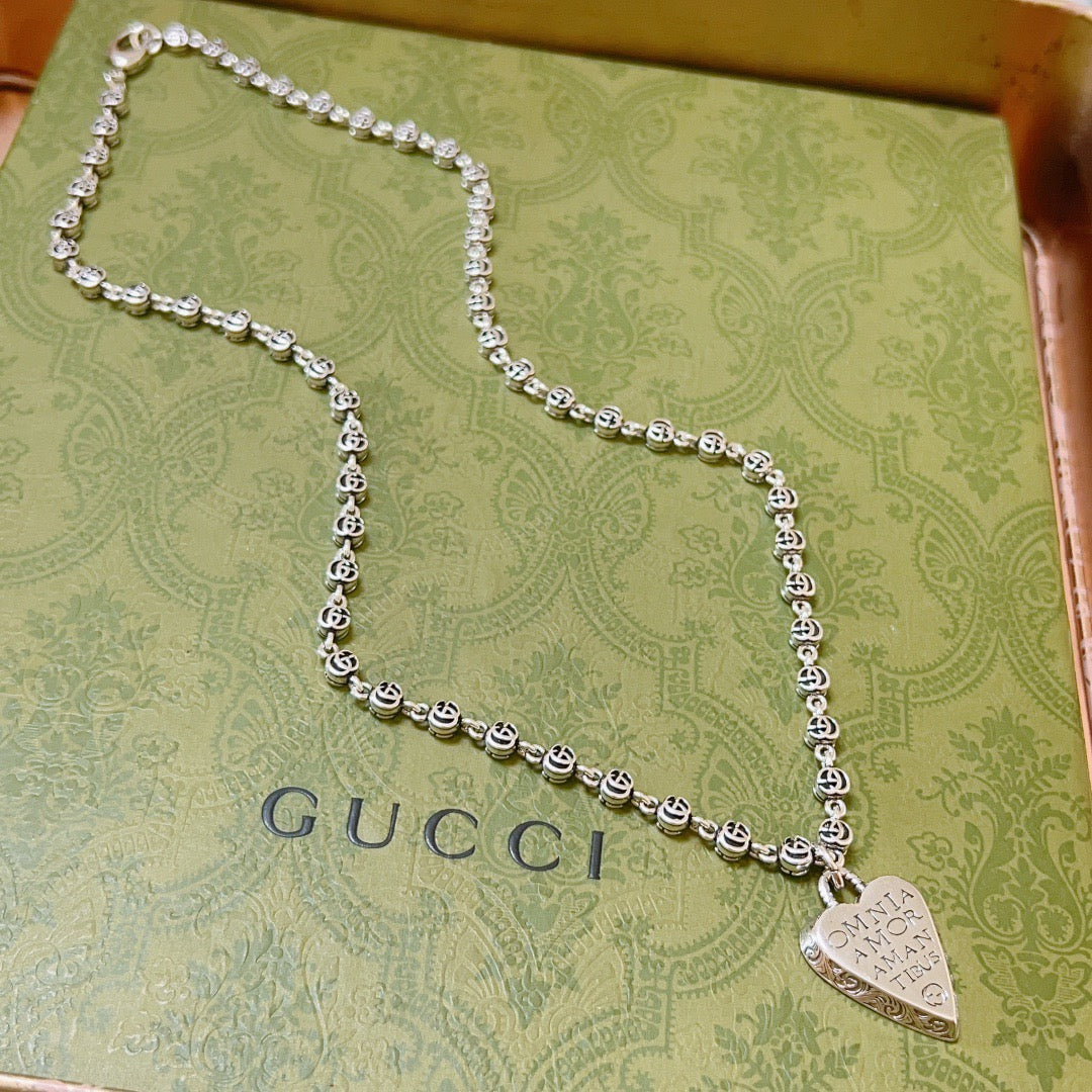 antique double g Necklace for women - alternate angle view 9