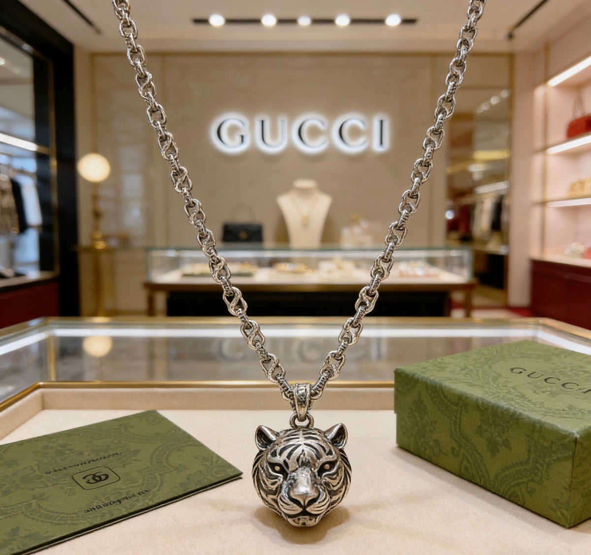 antique double g Necklace for women - alternate angle view 7
