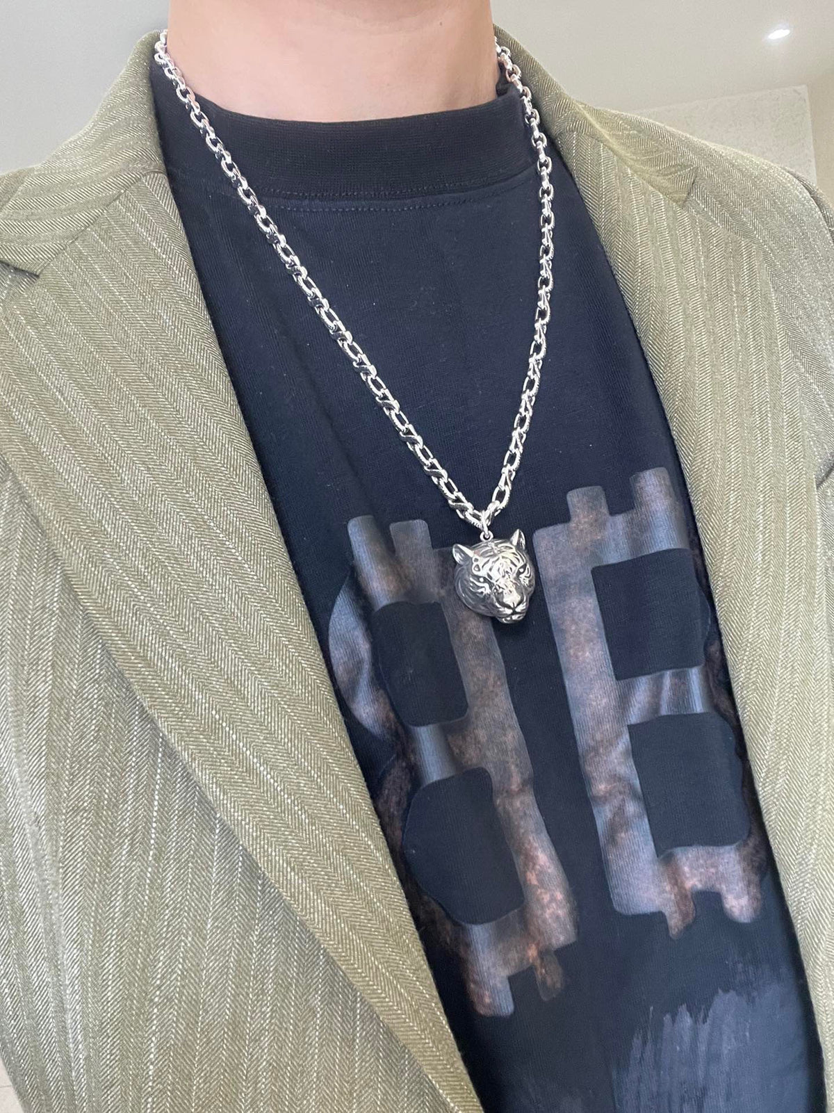 antique double g Necklace for women - alternate angle view 9