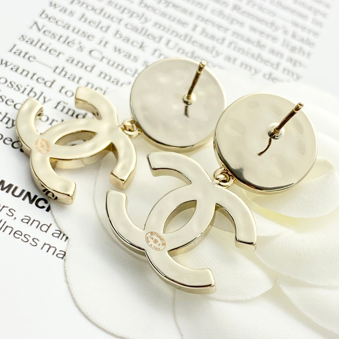 white crystal stylish Stud Earrings for women - alternate angle view 7
