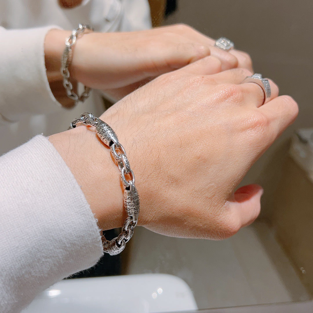 beige luxury Bracelet for men - alternate angle view 7