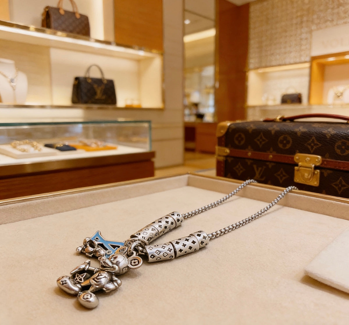 antique chain Necklace for men - product detail view