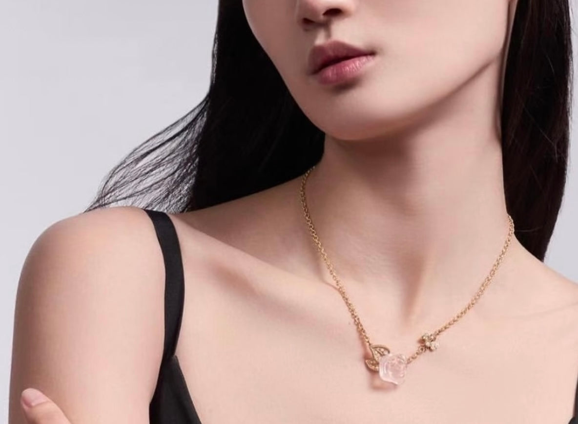 floral Necklace for women - alternate angle view 2
