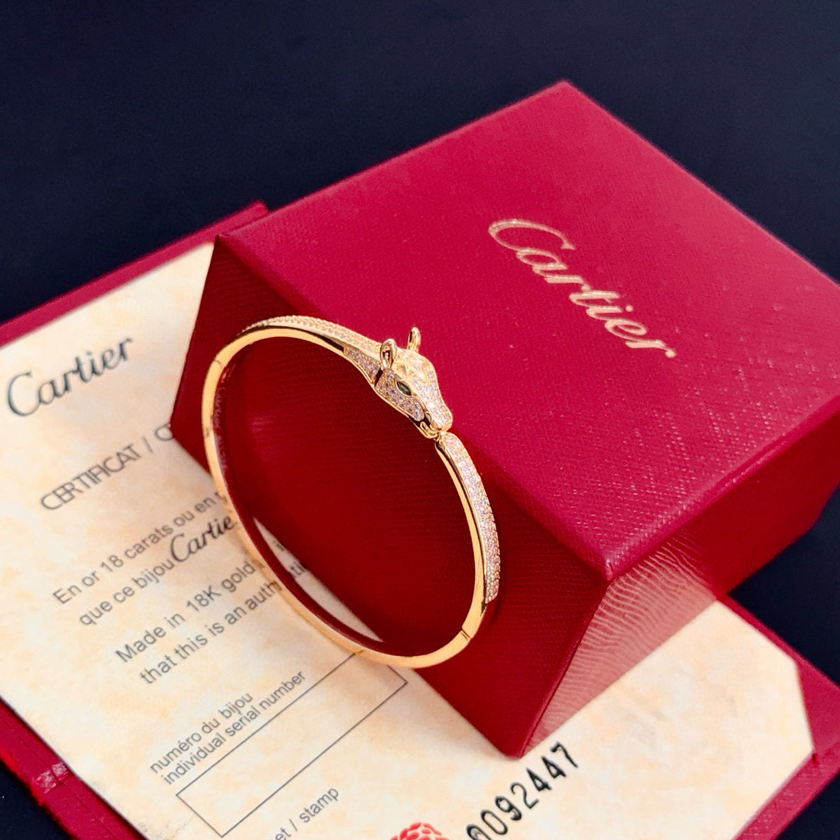 gold crystal floral Bangle for men - alternate angle view 9