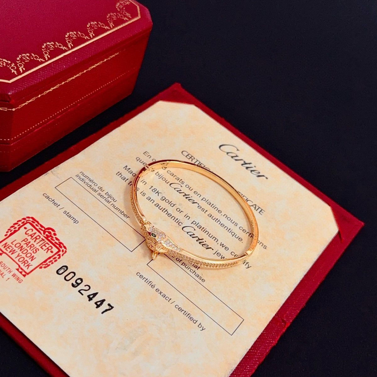 gold crystal floral Bangle for men - alternate angle view 10