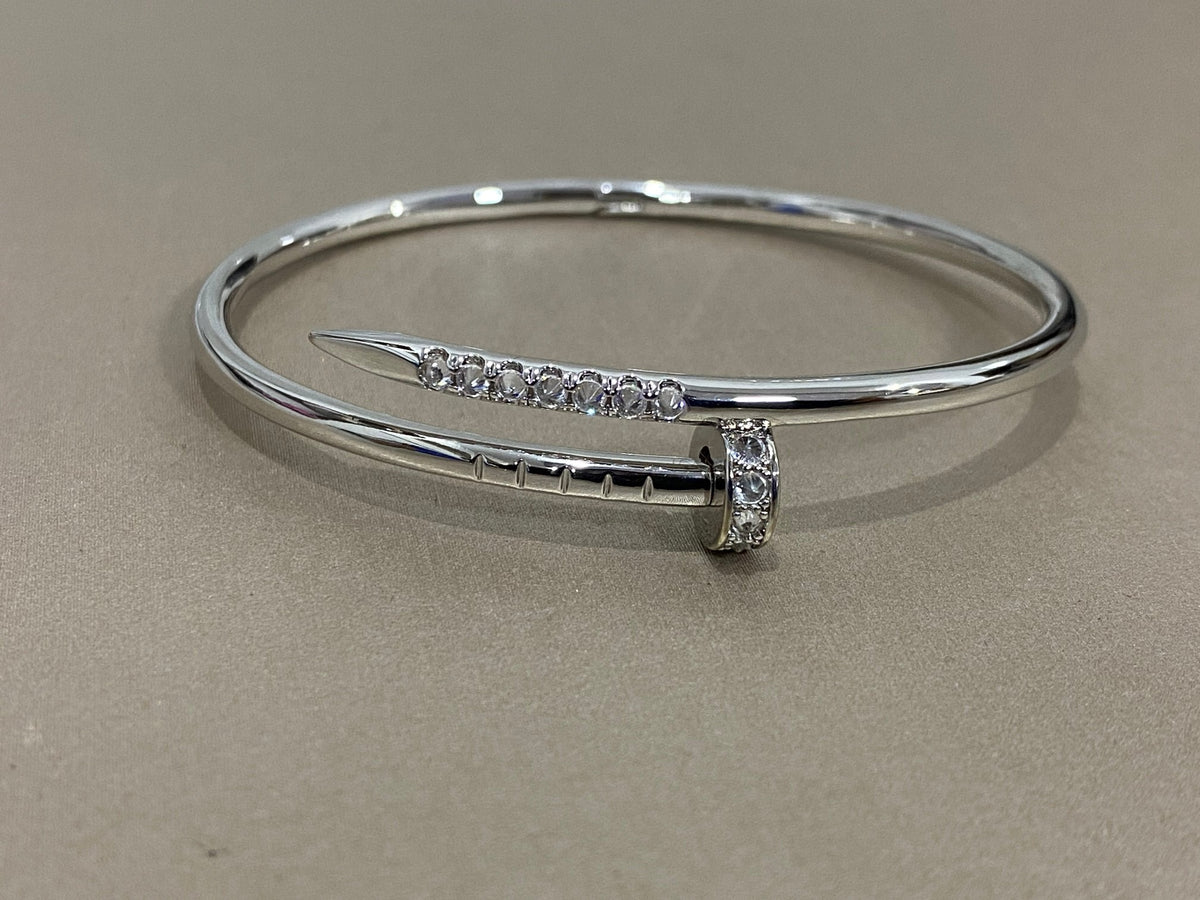 tricolor crystal Bangle for women - alternate angle view 4