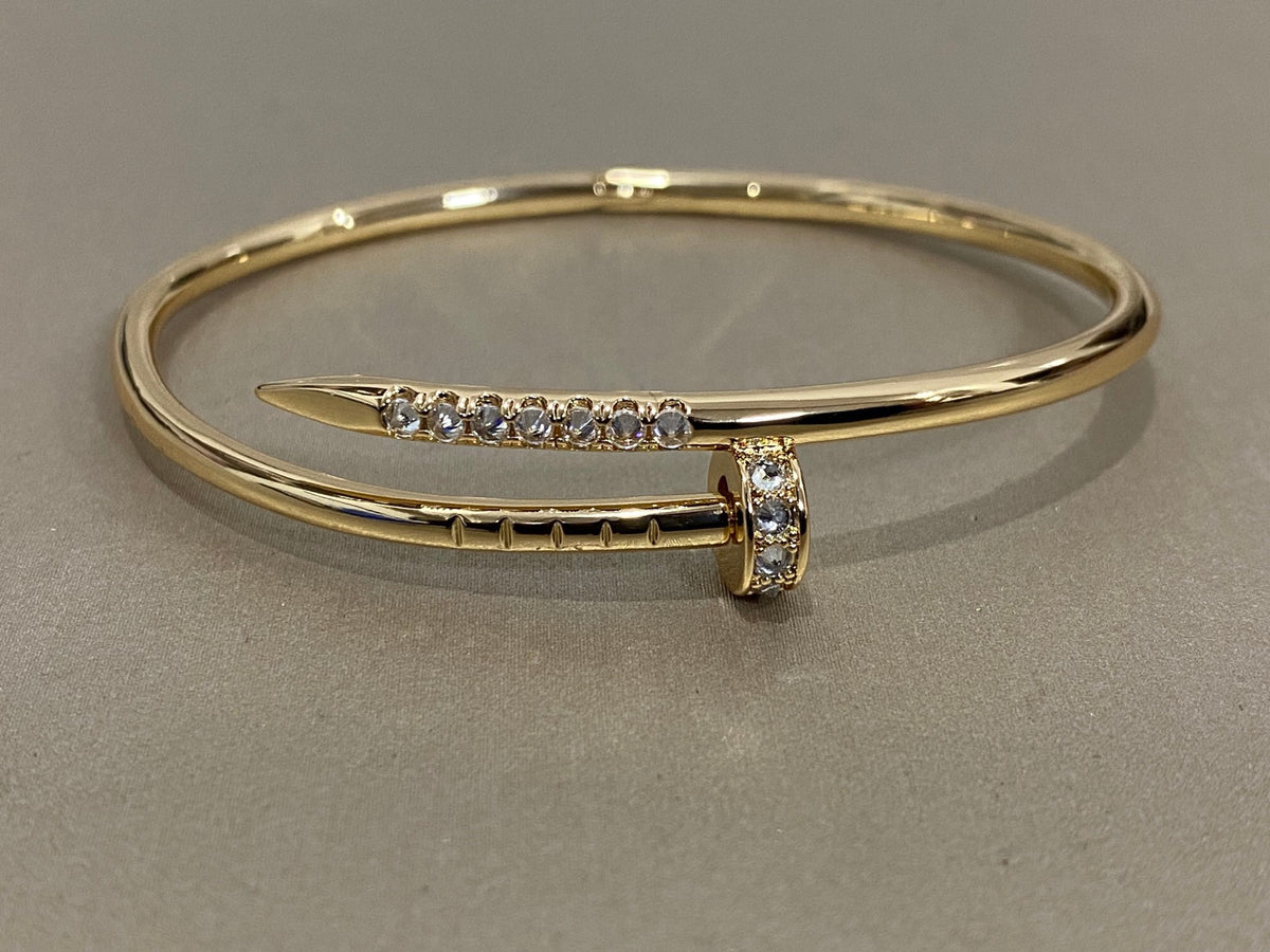 tricolor crystal Bangle for women - alternate angle view 2