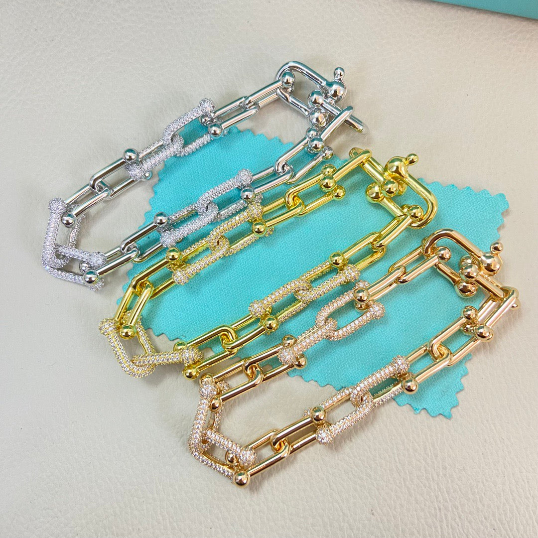 tricolor crystal crystal inlaid Bracelet for women - product detail view