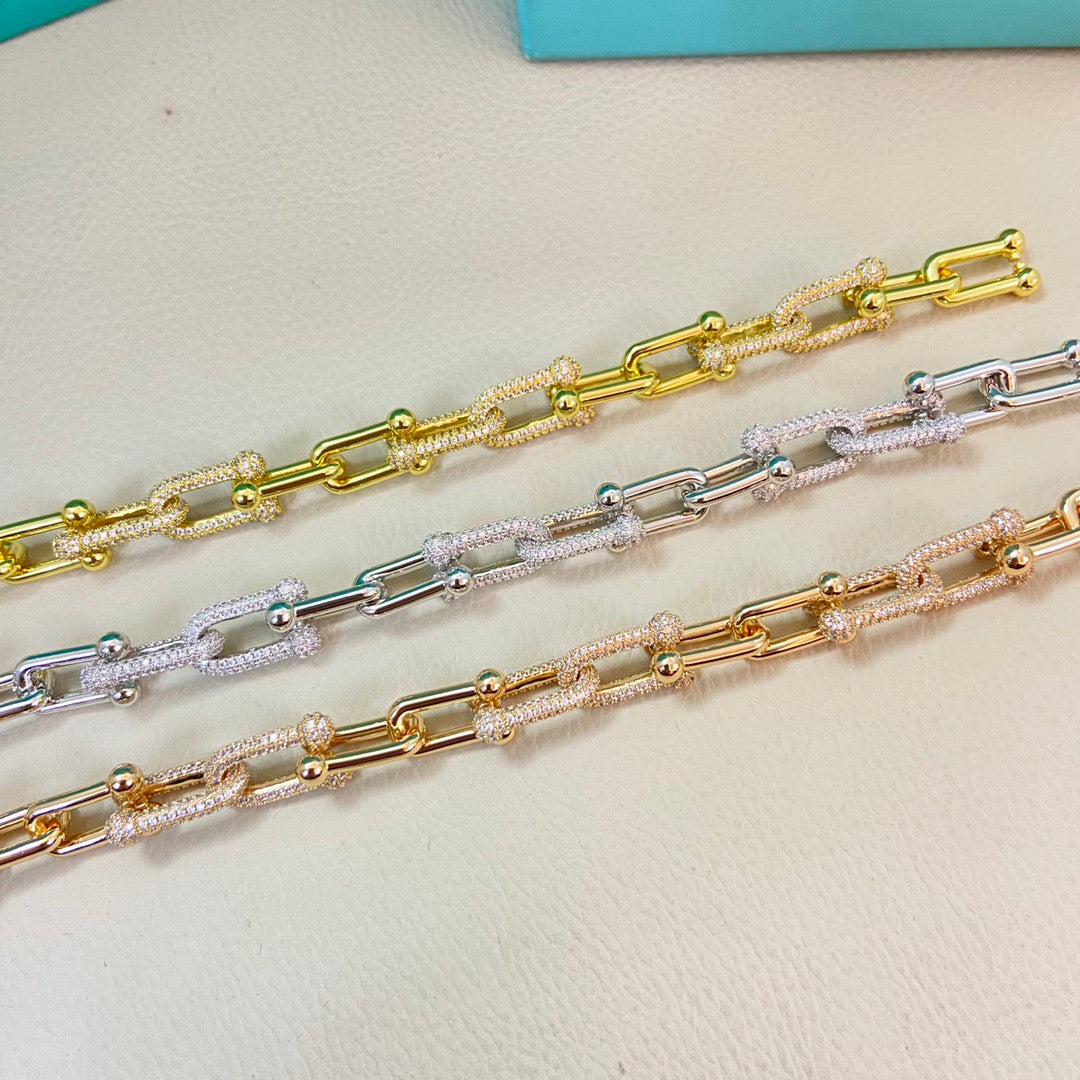 tricolor crystal crystal inlaid Bracelet for women - alternate angle view 5