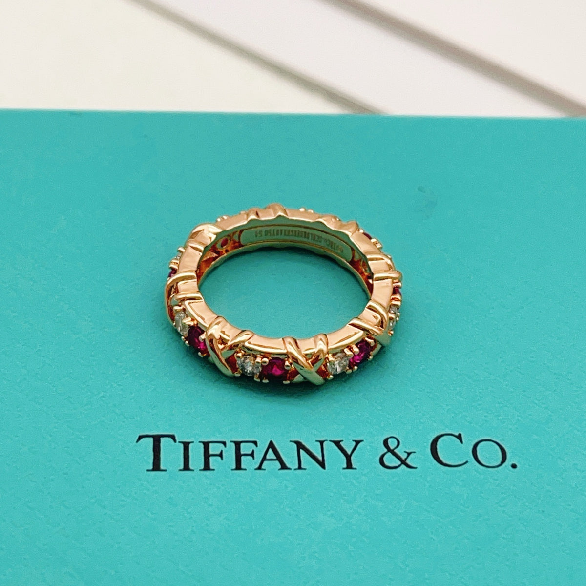 rose gold brass rose Ring for women - alternate angle view 3