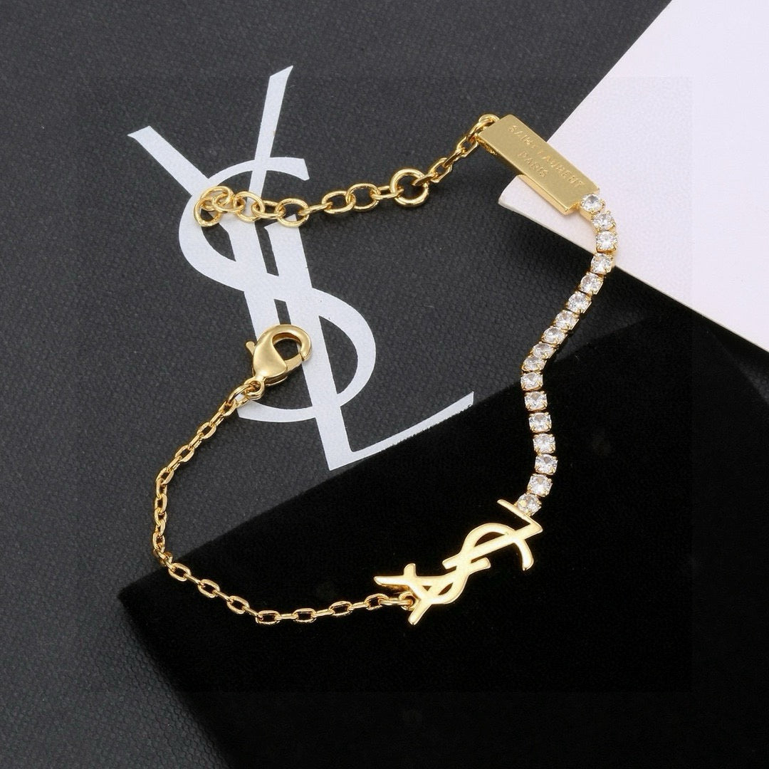 yellow brass elegant Bracelet for women - alternate angle view 6