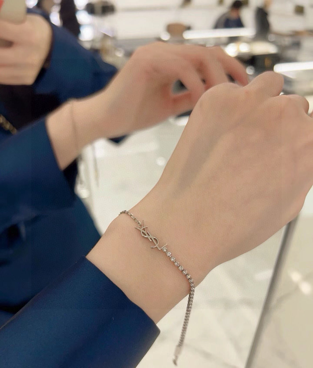 yellow brass elegant Bracelet for women - alternate angle view 5
