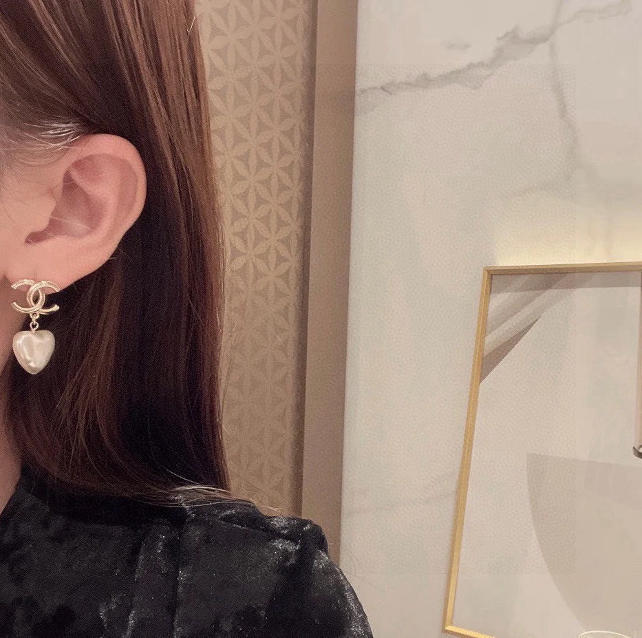 light gold luxury Drop Earrings for women - alternate angle view 6