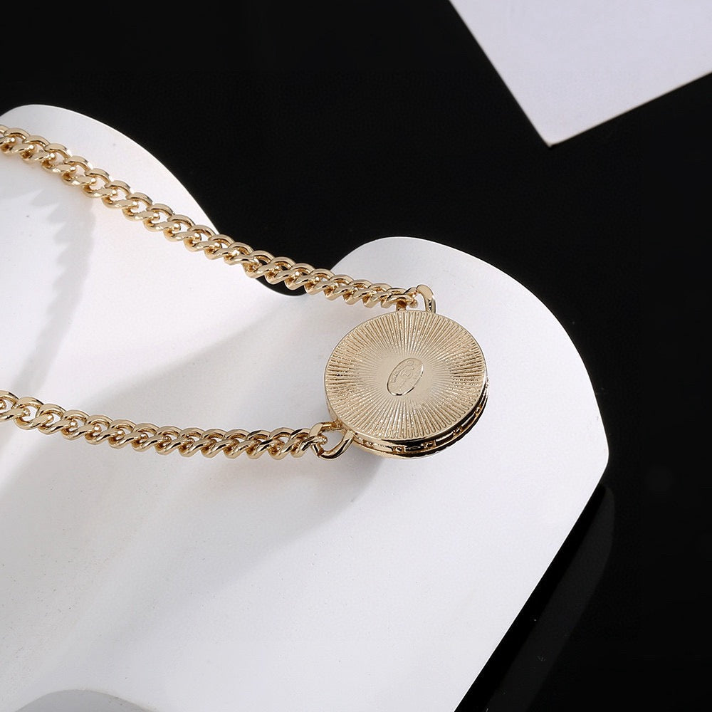 crystal double c Necklace for women - alternate angle view 8