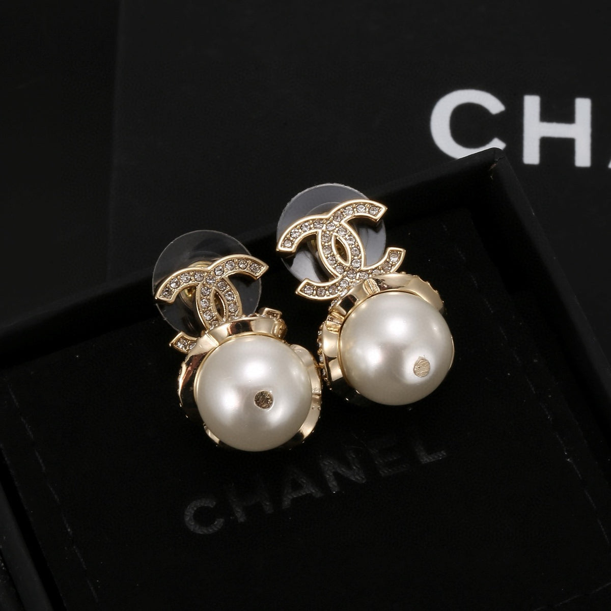 pearl double c Drop Earrings for women - alternate angle view 7