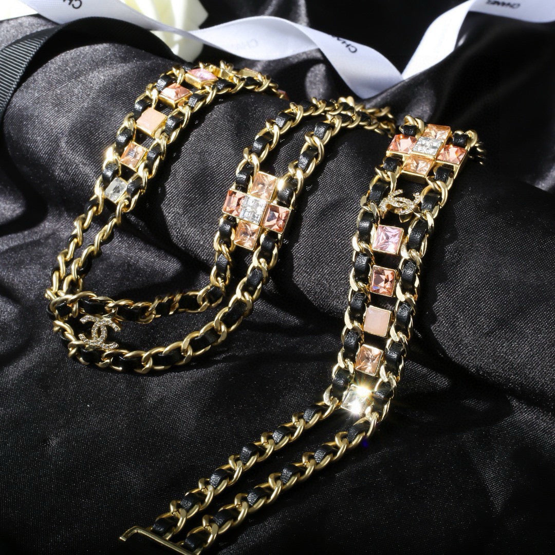 genuine leather stylish Waist Chain for women - alternate angle view 5