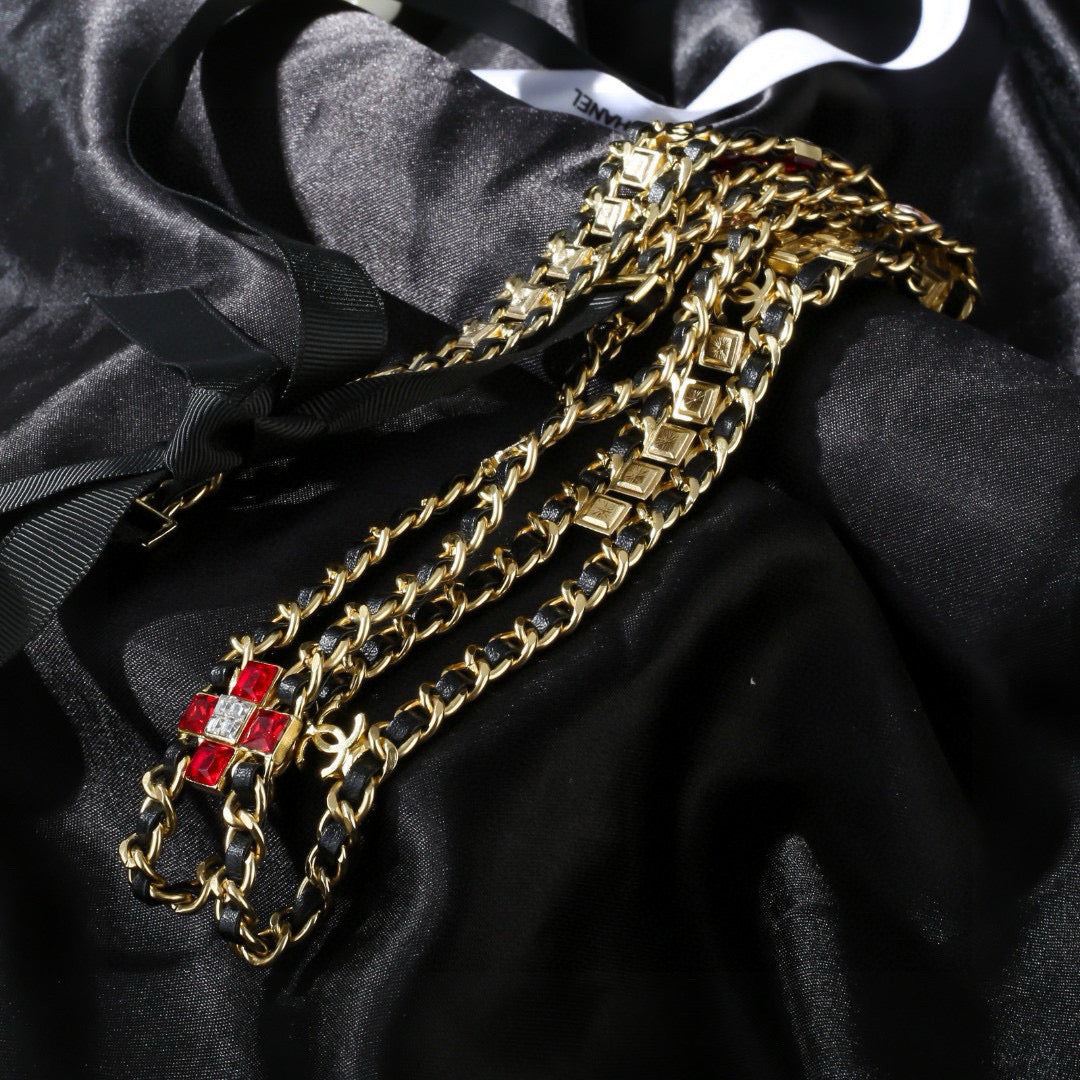 genuine leather stylish Waist Chain for women - alternate angle view 6