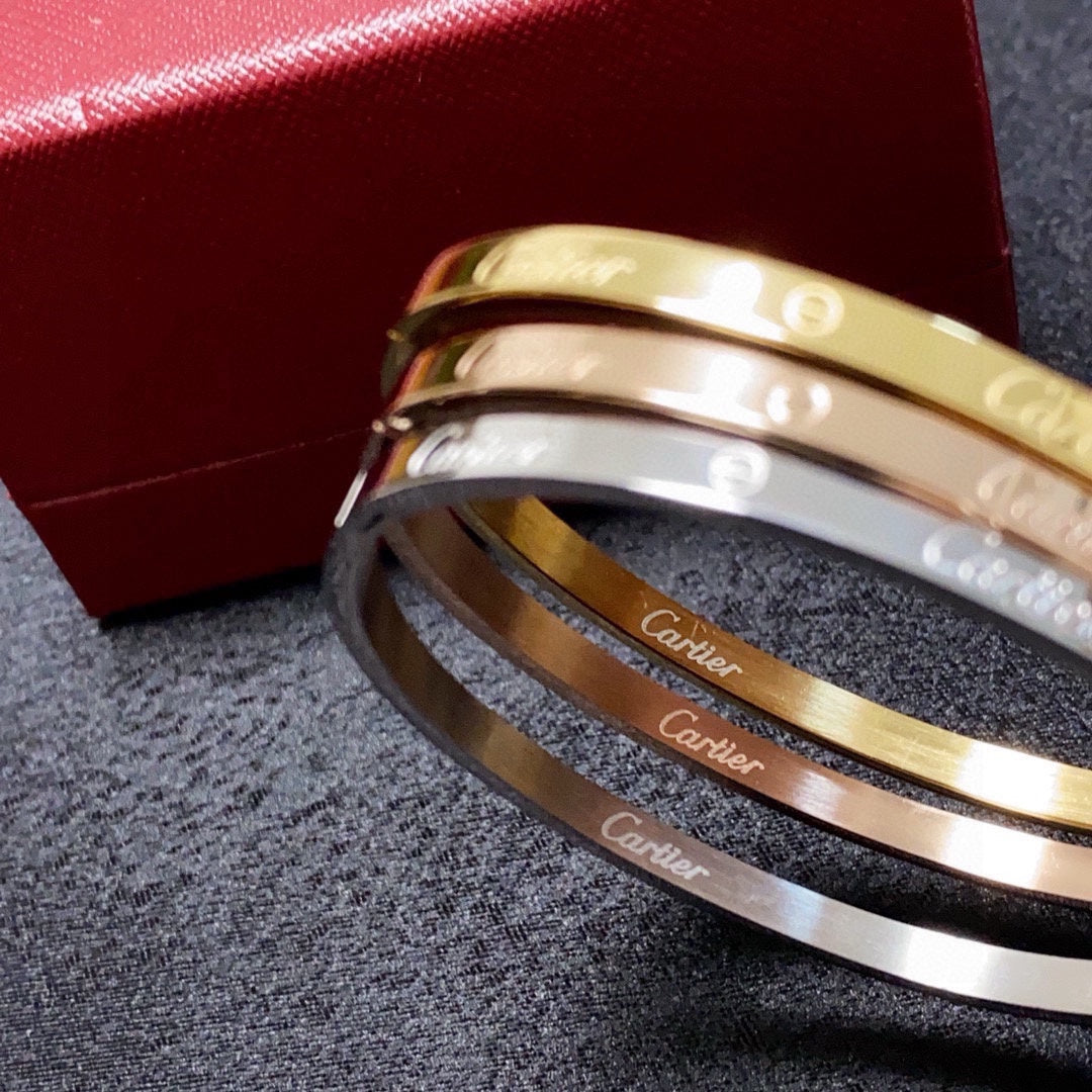 white delicate Bangle for women - alternate angle view 5